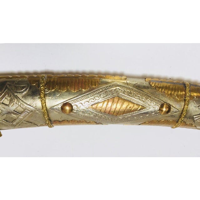 Large Moroccan Khoumaya Jambiya Dagger With Ornate Sheath, Circa 1950s For Sale - Image 10 of 18
