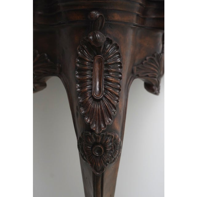Maitland Smith Marble Top 1 Leg French Style Wall Table For Sale In Philadelphia - Image 6 of 12