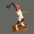 Mid-Century Modern Vintage Desk Top Italian Wood Carving Sculpture Tennis Player 12'' High For Sale - Image 3 of 7