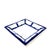 Italian Fret Rim Tray — Italian Hand-Painted Ceramic, Bamboo Motif, Navy For Sale - Image 3 of 5