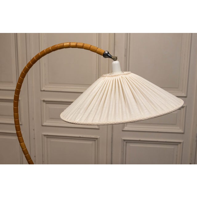 Vintage Swedish Grace Arc Floor Lamp, 1940s For Sale - Image 11 of 12