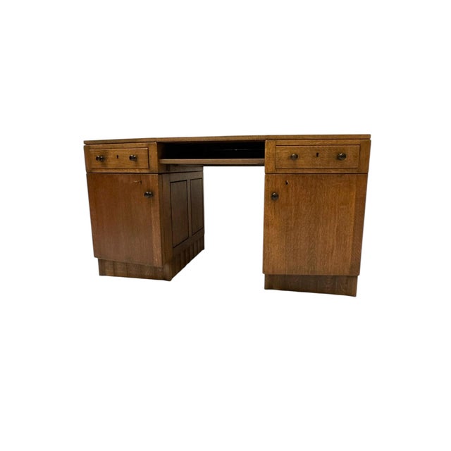 Art Deco Amsterdam School Desk by Hildo Krop for the Brothers Monsieur Steenwijk, 1920s For Sale - Image 12 of 17