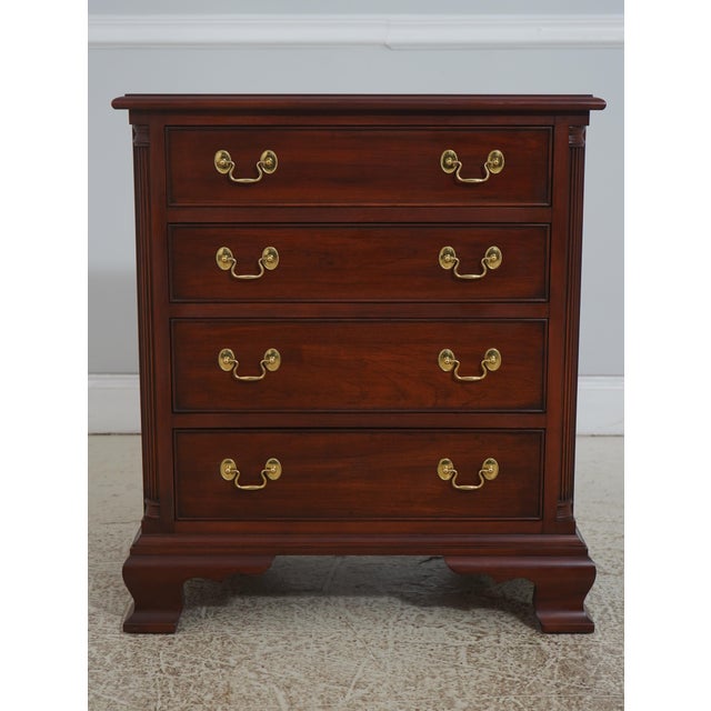 Age: C.1996 Details: Model 116 Finish no.24 Cherry Bracket Feet Dovetailed Drawer Construction Fine Carved Details High...