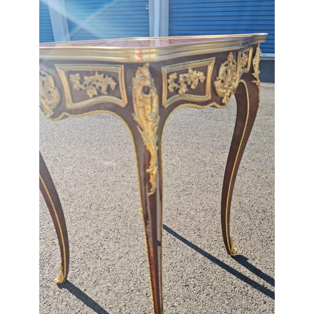 Wood Simple French Style Parquetry Side/ Corner Table, Coffee/Tea Table For Sale - Image 7 of 13