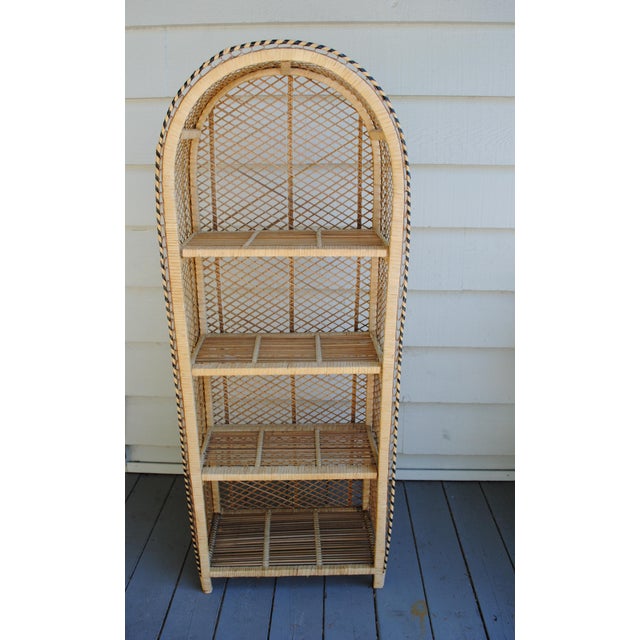 Vintage Small Wicker 4 Tier Bookcase Chairish