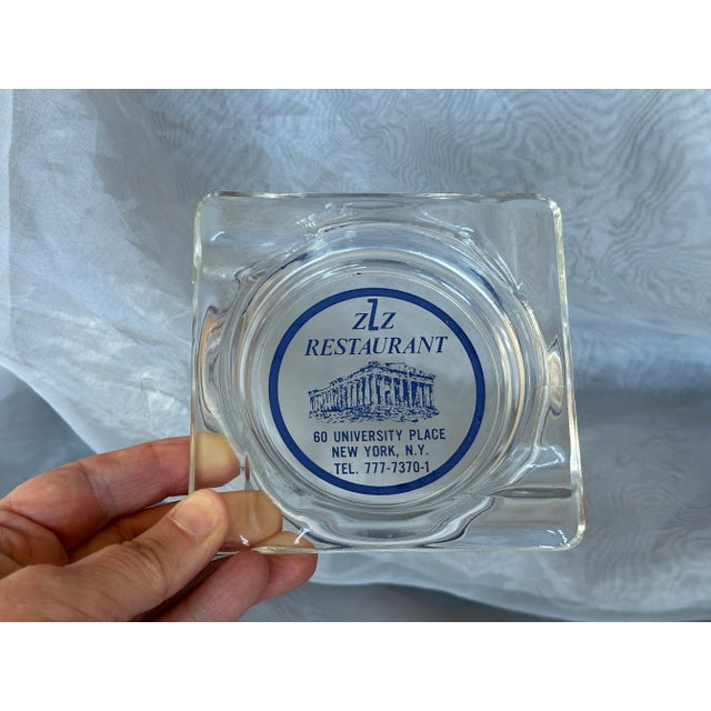 Vintage New York City Glass Restaurant Ashtray For Sale - Image 9 of 9