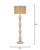 Rustic Almond Floor Lamp, White Washed Wood For Sale - Image 3 of 5