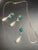 Classic MCM Peacock Blue-Green Demi-Parure Necklace and Earrings Set, 3 Pieces MCM Jewelry Set For Sale In South Bend - Image 6 of 6