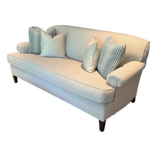 George Smith Standard Arm Signature Sofa in Holland & Sherry Wool Bouclé--Two Available For Sale