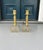 Brass Antique Brass Fireplace Andirons With Iron Log Supports | English Style Turned Finials | 19” Tall For Sale - Image 8 of 8