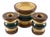 Scandinavian Modern Model KB 301 Candlesticks in Ceramic from Gabriel Sweden Rings, 1970s, Set of 3 For Sale