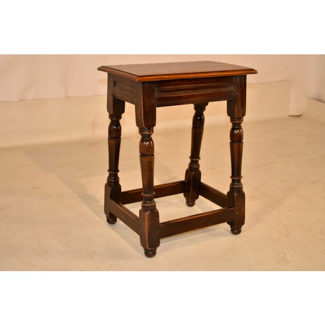 Wood 19th Century English Oak Joint Stool For Sale - Image 7 of 9