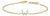 10K Yellow Gold Diamond Accent "W" Initial Charm and Link Bracelet For Sale