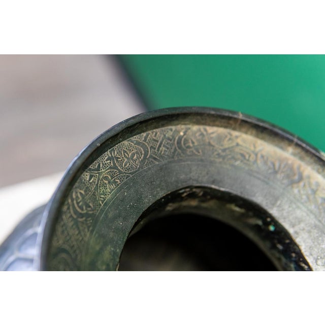 Hand-Forged Bronze Vase | Etruscan Revival For Sale - Image 12 of 17