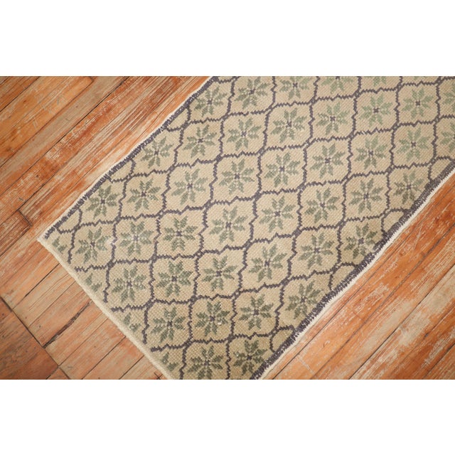 Mid 20th Century Narrow Vintage Zabihi Collection Turkish Runner - 1'11" x 9'1" For Sale - Image 5 of 10