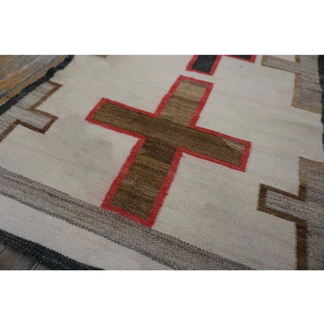 Early 20th Century American Navajo Style Carpet ( 2'6" X 4'9" - 76 X 145 ) For Sale - Image 4 of 12
