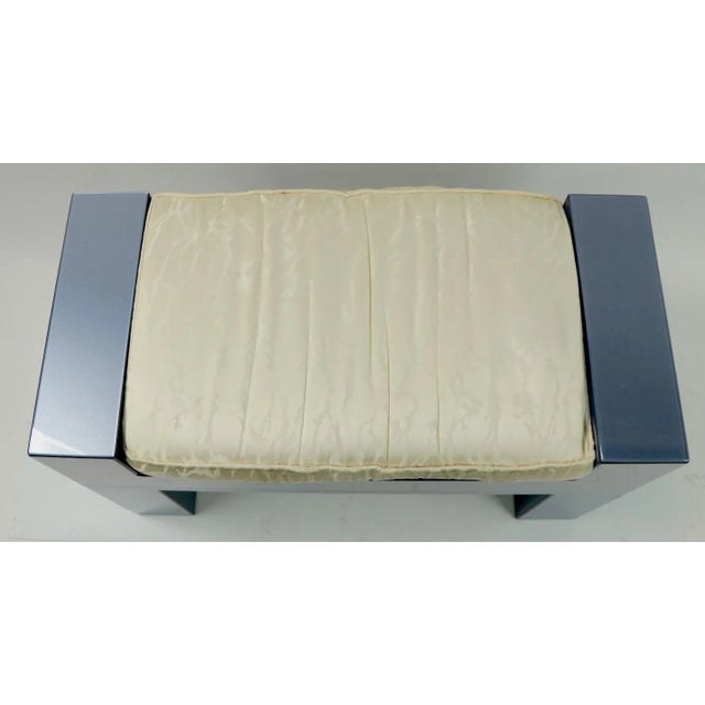 Smoked Blue Grey Lucite Bench For Sale - Image 11 of 13