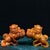 Late 20th Century Pair of Shoushan Stone Guardian Lions – 3" Foo Dogs With Brocade Balls For Sale - Image 5 of 9