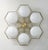 Italian 21st Century Hive Satin Brass Glossy White Murano Flush Mount by Fabio LTD For Sale - Image 3 of 8