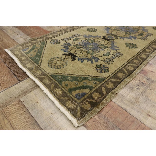 Vintage Turkish Oushak Runner - 02'05 X 11'04 For Sale In Dallas - Image 6 of 10