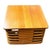 1940s 1940s Restored Rare 18" Tall Stacked Rattan MCM Coffee Table W/ Mahogany Top For Sale - Image 5 of 8