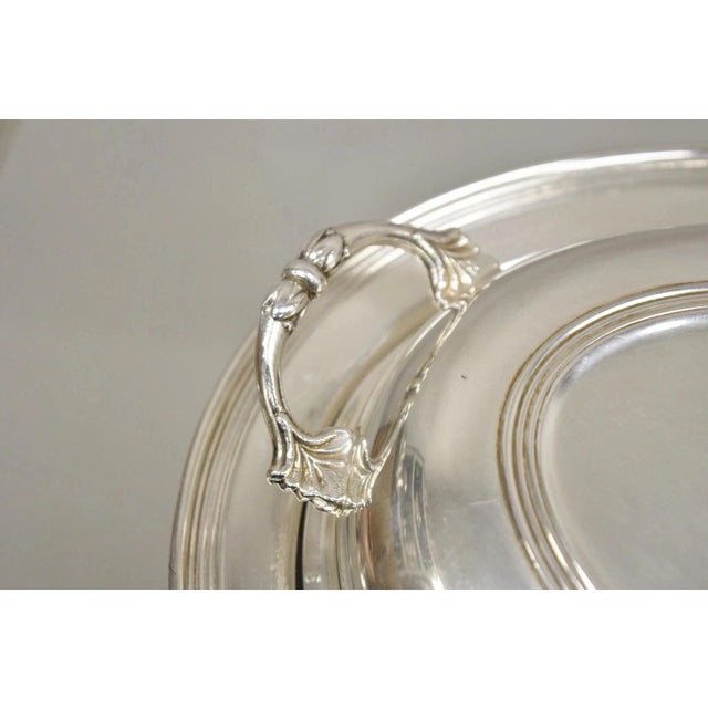 Sheffield Silver Co. Vintage Sheffield Silver Co Usa Silver Plated Lidded Vegetable Serving Dish For Sale - Image 4 of 9