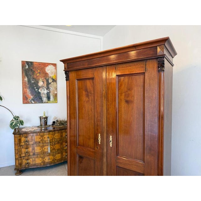 Gründerzeit Wardrobe in Walnut For Sale - Image 4 of 16