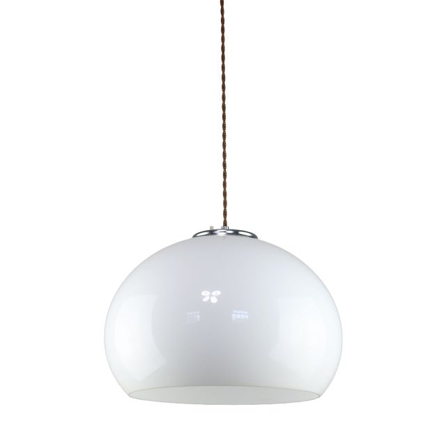 White Jolly Pendant Lamp by Luigi Massoni for Guzzini, 1970s For Sale