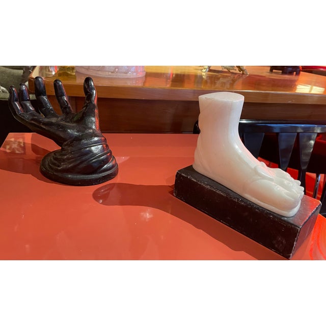 Boho Chic 1960s Black Cast Iron Hand Sculpture For Sale - Image 3 of 8