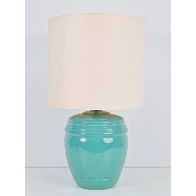 Table Lamp in Mint Porcelain from Laura Ashley, 1980s For Sale - Image 3 of 10
