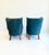 Mid 20th Century Mid Century Tufted Leather Wingback Chairs, Pair For Sale - Image 5 of 8