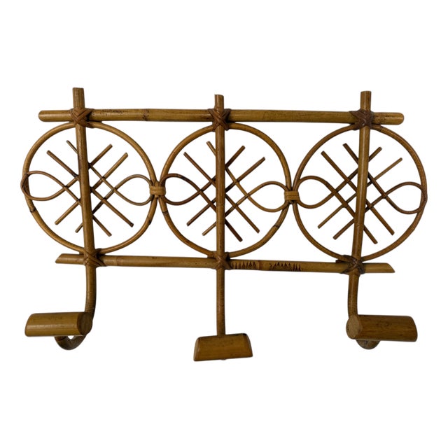 Rattan Coat Rack in the style of Olaf von Bohr, Italy, 1960s For Sale