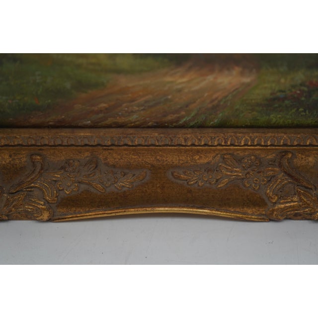 1980s 1980s Framed Oil on Canvas Landscape Tree Painting For Sale - Image 5 of 9