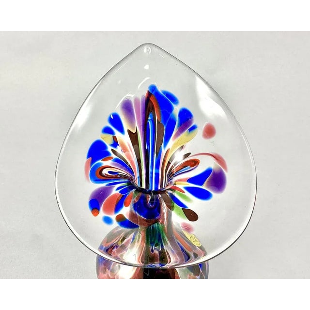 Hand Blown Multi-Color Vase from Glasbläserei Heimbach, Germany For Sale - Image 5 of 7