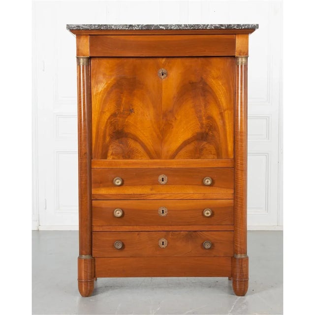 Wood French 19th Century Empire Secretary Desk For Sale - Image 7 of 13