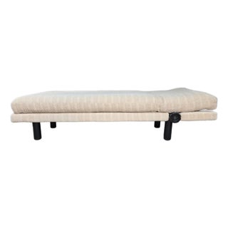 1980s Postmodern Cushioned Adjustable Chaise Lounge For Sale