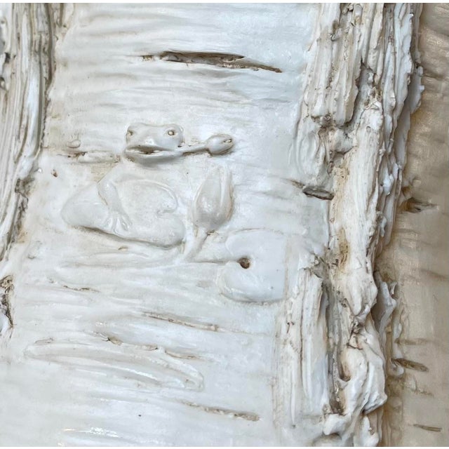 Antique Bohemian Enchanted Fairy Tail Tree Trunk Vase in Porcelain, 1890s For Sale - Image 6 of 15