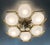 Not Yet Made - Made To Order 21st Century Hive Polished Brass Glossy White Murano Flush Mount by Fabio LTD For Sale - Image 5 of 9