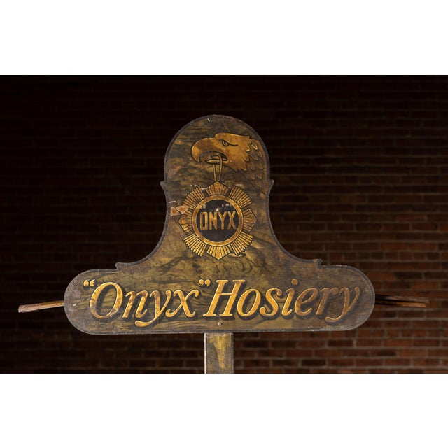 C. 1920 Onyx Hosiery Tin Litho Pos Store Display For Sale - Image 4 of 10