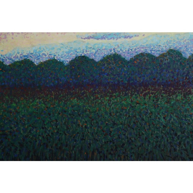 Artist: Oliviero Masi, Italian (1948 - ) Title: Untitled - Tree Lined Landscape Year: 1980 Medium: Pastel on paper, signed...