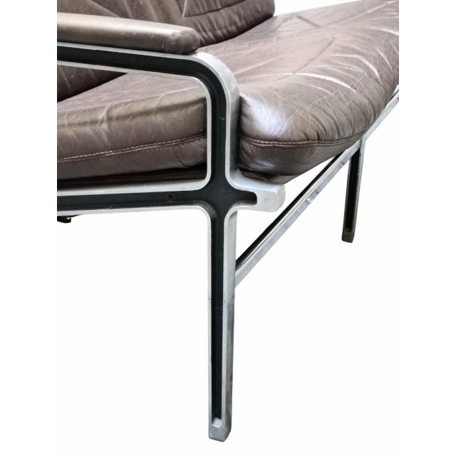 Vintage Two-Seater Leather Sofa by Andre Vandenbeuck for Strassle International, 1960s For Sale - Image 6 of 15