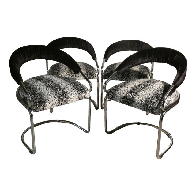 Steel Chairs by Giotto Stoppino for Kartell, Italy, 1970s, Set of 4 For Sale