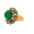 Early 21st Century French 6.00 Carat Emerald Diamond 18k Yellow Gold Double Halo Ring, Size 5.5 For Sale - Image 5 of 6