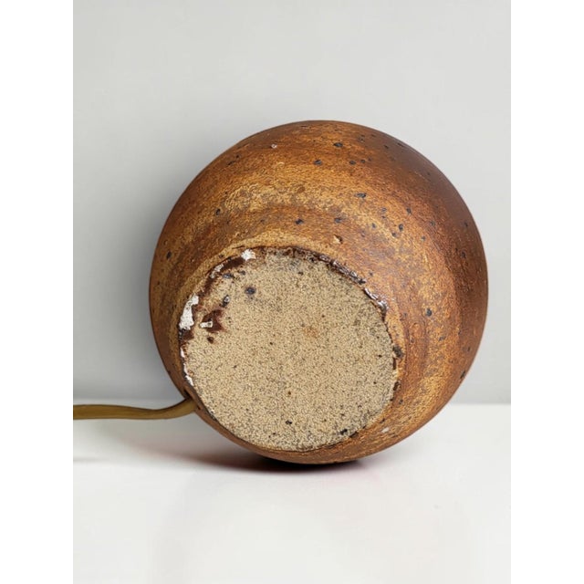 Stoneware Globe Lamp, 1970s For Sale - Image 6 of 7