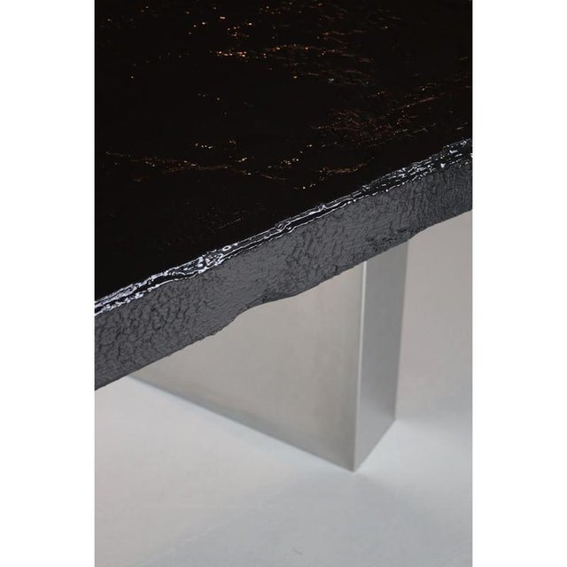 Not Yet Made - Made To Order Black Moon One of a Kind Dining Table in Burnished Wood by Alex Turco For Sale - Image 5 of 10