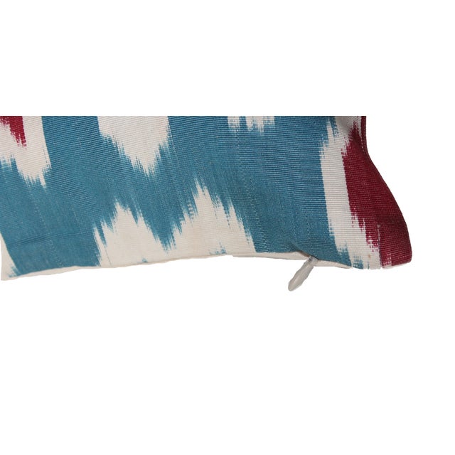 Contemporary Contemporary Silk Ikat Bohemian Turkish Pillow For Sale - Image 3 of 7