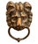 English Vintage English Bronze Lion Door Knocker For Sale - Image 3 of 10