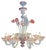 Vintage Venetian Light Blue and Pink Chandelier, 1950s For Sale