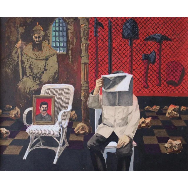 1980s Albert Goltjakov, Epiphany, 1987, Mixed Media on Paper For Sale - Image 5 of 5