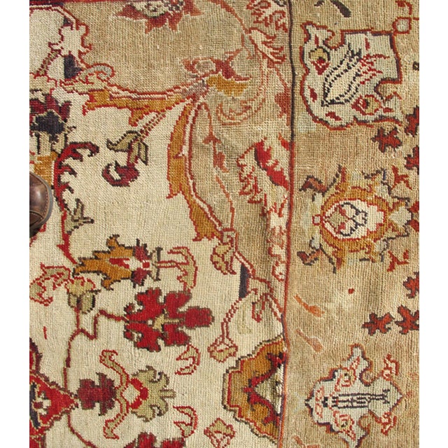 1930s 1930s Turkish Sivas Rug With Red, Taupe, Light Green and Cream Colors For Sale - Image 5 of 8